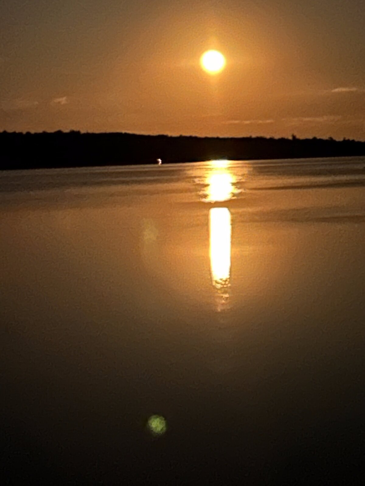 Golden sunset over Molunkus Lake