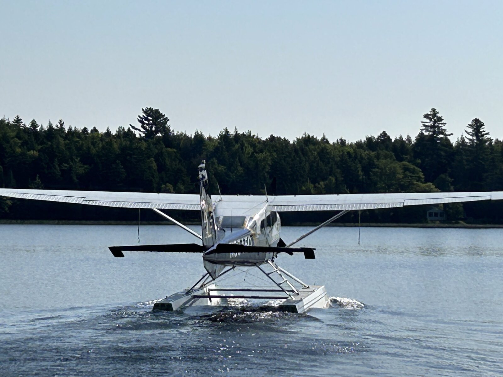 Seaplane ready for takeoff on Molunkus Lake